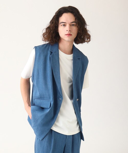 tk.TAKEO KIKUCHI(ティーケータケオキクチ)の「◆ブライトデニムベスト(ベスト・メンズ・ブルー系3/ブラック系3/ネイビー系3・88)」の20枚目の写真