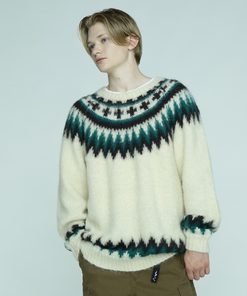 MANASTASH（マナスタッシュ）の「MANASTASH/マナスタッシュ　ABERDEEN SWEATER NORDIC アバディーンセーターノルディック（ニット/セーター・メンズ・ナチュラル/ブラック/ネイビー・MEDIUM/LARGE/X-LARGE）」の3枚目の写真