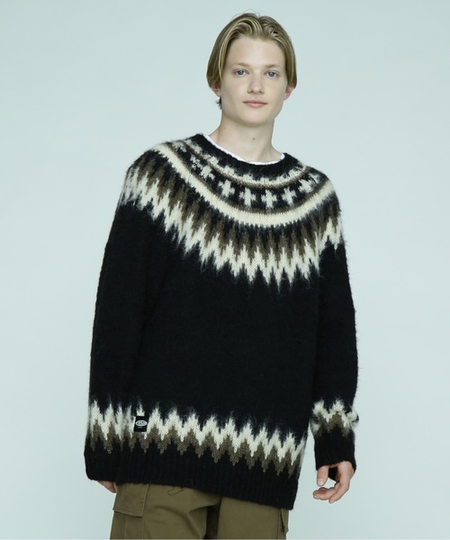 MANASTASH（マナスタッシュ）の「MANASTASH/マナスタッシュ　ABERDEEN SWEATER NORDIC アバディーンセーターノルディック（ニット/セーター・メンズ・ナチュラル/ブラック/ネイビー・MEDIUM/LARGE/X-LARGE）」の2枚目の写真
