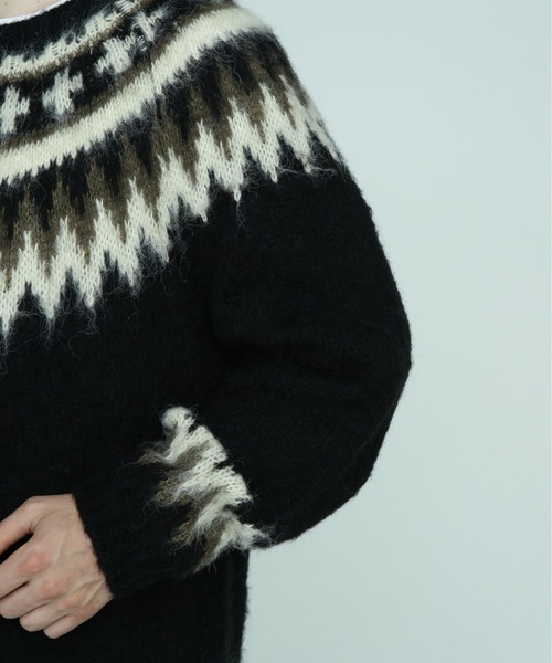 MANASTASH（マナスタッシュ）の「MANASTASH/マナスタッシュ　ABERDEEN SWEATER NORDIC アバディーンセーターノルディック（ニット/セーター・メンズ・ナチュラル/ブラック/ネイビー・MEDIUM/LARGE/X-LARGE）」の7枚目の写真