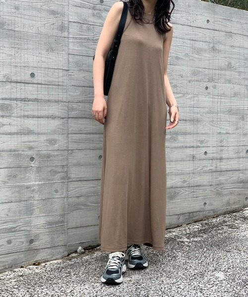 mi via loca（ミヴィアロカ）の「アメスリリブワンピース（ワンピース・レディース・カーキ/オレンジ/ブラック/ネイビー/トップグレー/ピンク・FREE）」の22枚目の写真