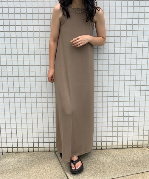 mi via loca（ミヴィアロカ）の「アメスリリブワンピース（ワンピース・レディース・カーキ/オレンジ/ブラック/ネイビー/トップグレー/ピンク・FREE）」の20枚目の写真