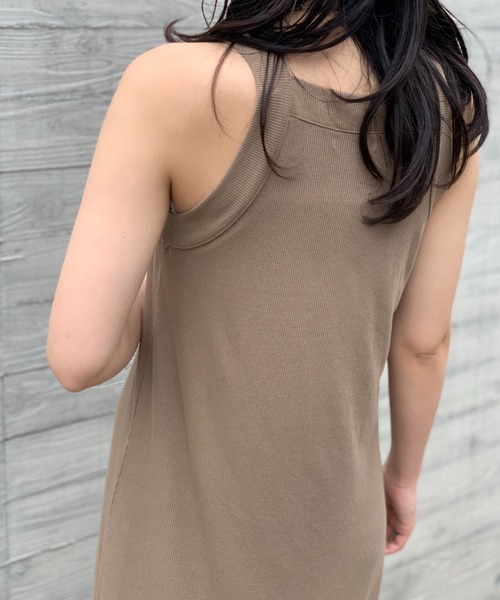 mi via loca（ミヴィアロカ）の「アメスリリブワンピース（ワンピース・レディース・カーキ/オレンジ/ブラック/ネイビー/トップグレー/ピンク・FREE）」の17枚目の写真