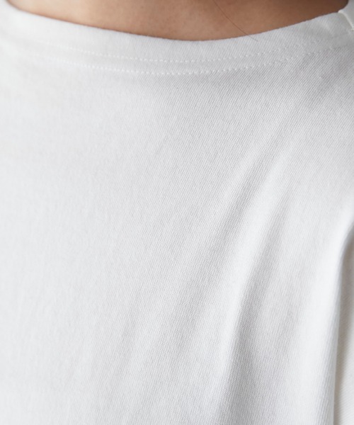 BONLECILL（ボンルシール）の「【選べるサイズ】無地/ボーダーアソート マリン刺繍ボートネックプルオーバーロンT（Tシャツ/カットソー・レディース・ブラック/オフホワイト/レッド系1/ネイビー系2/ネイビー系1・M/L/S）」の6枚目の写真