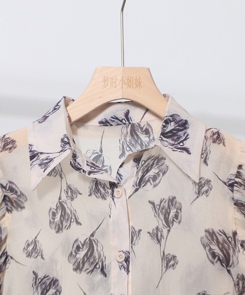 gossip！ロサンゼルス（ゴシップロサンゼルス）の「YUGA　パフスリーブ　ショートトップス（シャツ/ブラウス・レディース・ブラック/グリーン/ブラック系その他/パープル/ホワイト・FREE）」の18枚目の写真