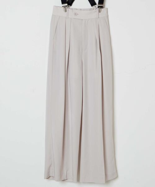 WEGO（ウィゴー）の「WEGO/サスペンダー付タックスラックス（スラックス・レディース・アイボリー/ライトグレー/ブラック・FREE）」の18枚目の写真