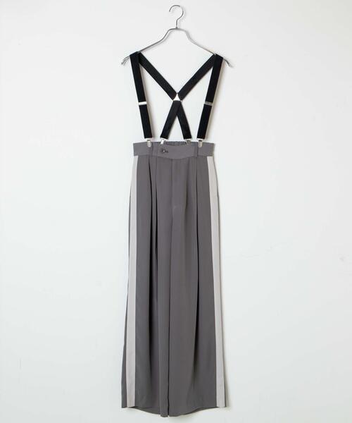 WEGO（ウィゴー）の「WEGO/サスペンダー付タックスラックス（スラックス・レディース・アイボリー/ライトグレー/ブラック・FREE）」の14枚目の写真