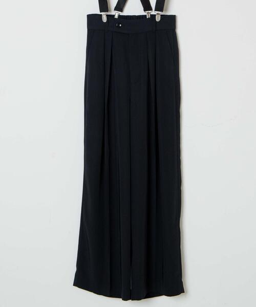 WEGO（ウィゴー）の「WEGO/サスペンダー付タックスラックス（スラックス・レディース・アイボリー/ライトグレー/ブラック・FREE）」の4枚目の写真