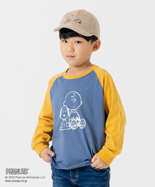 JAM & LINK（ジャムアンドリンク）の「PEANUTS / ピーナッツ スヌーピー 長袖Tシャツ（Tシャツ/カットソー・キッズ・ミント/ブラック/マスタード/ホワイト・100cm/110cm/90cm/80ｃｍ/140cm/120cm/130cm）」の4枚目の写真