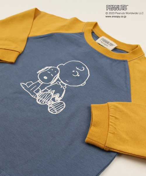 JAM & LINK（ジャムアンドリンク）の「PEANUTS / ピーナッツ スヌーピー 長袖Tシャツ（Tシャツ/カットソー・キッズ・ミント/ブラック/マスタード/ホワイト・100cm/110cm/90cm/80ｃｍ/140cm/120cm/130cm）」の17枚目の写真