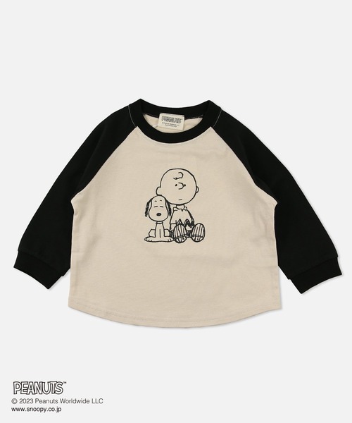 JAM & LINK（ジャムアンドリンク）の「PEANUTS / ピーナッツ スヌーピー 長袖Tシャツ（Tシャツ/カットソー・キッズ・ミント/ブラック/マスタード/ホワイト・100cm/110cm/90cm/80ｃｍ/140cm/120cm/130cm）」の5枚目の写真
