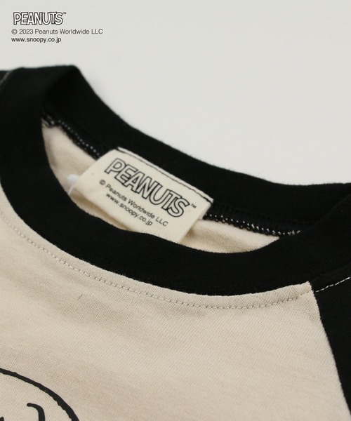 JAM & LINK（ジャムアンドリンク）の「PEANUTS / ピーナッツ スヌーピー 長袖Tシャツ（Tシャツ/カットソー・キッズ・ミント/ブラック/マスタード/ホワイト・100cm/110cm/90cm/80ｃｍ/140cm/120cm/130cm）」の7枚目の写真