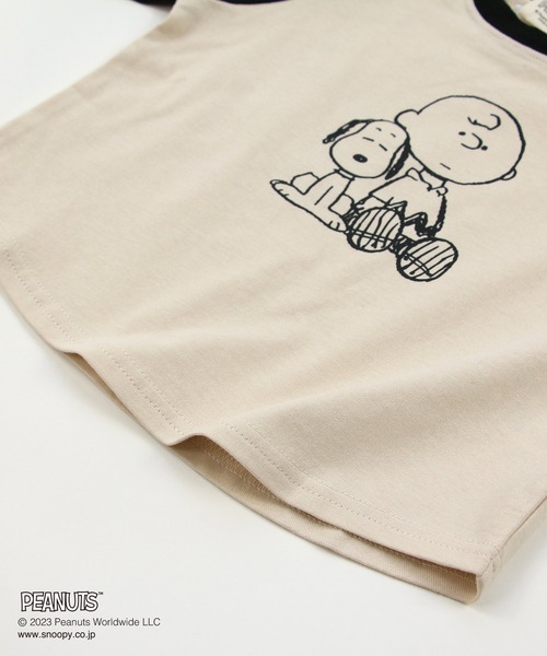 JAM & LINK（ジャムアンドリンク）の「PEANUTS / ピーナッツ スヌーピー 長袖Tシャツ（Tシャツ/カットソー・キッズ・ミント/ブラック/マスタード/ホワイト・100cm/110cm/90cm/80ｃｍ/140cm/120cm/130cm）」の8枚目の写真