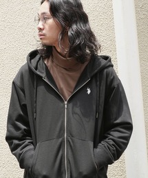 U.S. POLO ASSN. / ユーエスポロアッスン 別注 コラボ 裏毛 ジップアップ パーカー