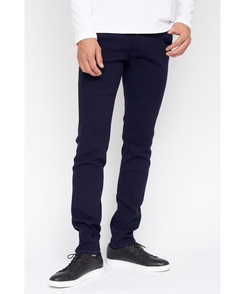 HIGH STREET(ハイストリート)の「HIGH STREET∴ハイパーストレッチトリコチンスリム5ポケットパンツ(スラックス・メンズ・ネイビー/ブラック・M/LL/S/L)」の2枚目の写真
