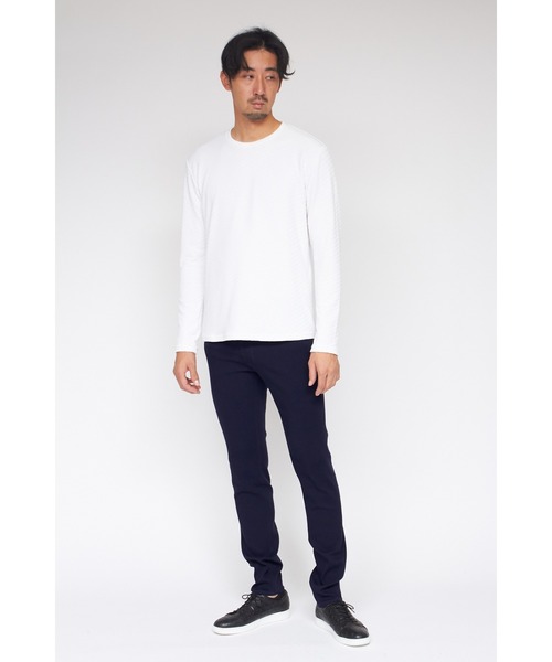 HIGH STREET(ハイストリート)の「HIGH STREET∴ハイパーストレッチトリコチンスリム5ポケットパンツ(スラックス・メンズ・ネイビー/ブラック・M/LL/S/L)」の13枚目の写真
