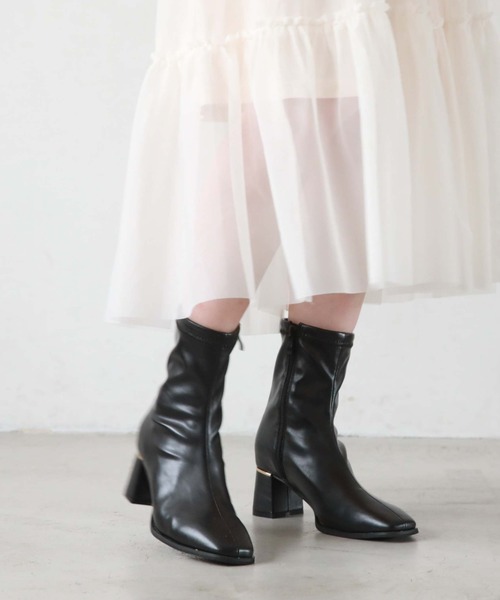 archives(アルシーヴ)の「ストレッチブーツ(ブーツ・レディース・アイボリー/ブラック・MEDIUM/LARGE)」の19枚目の写真