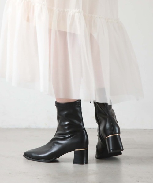 archives(アルシーヴ)の「ストレッチブーツ(ブーツ・レディース・アイボリー/ブラック・MEDIUM/LARGE)」の20枚目の写真