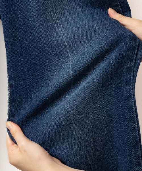 NAVY(ネイビー)の「GOOD STYLE JEANS 裾フリンジセミフレアパンツ(デニムパンツ・レディース・ブルー/ワンウォッシュ/ネイビー・S/M/L)」の20枚目の写真