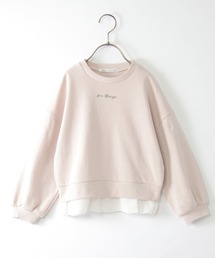 ikka（イッカ）の「裾シフォンレイヤード裏毛プルオーバー（120~160cm）（スウェット・キッズ）」