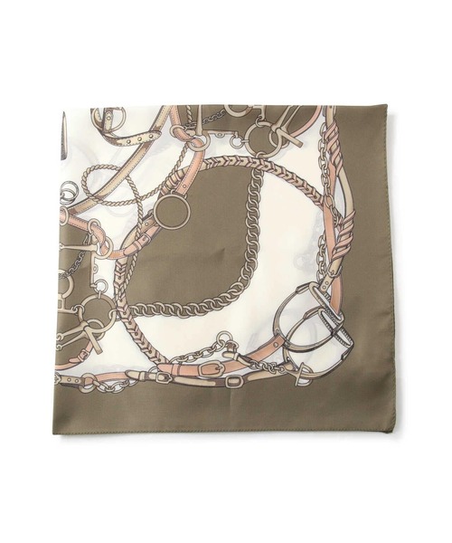 EDIT COLOGNE（エディットコロン）の「ヴィンテージライクスカーフ（ストール/ショール・レディース・ベージュ/ネイビー・ﾌﾘ-）」の3枚目の写真