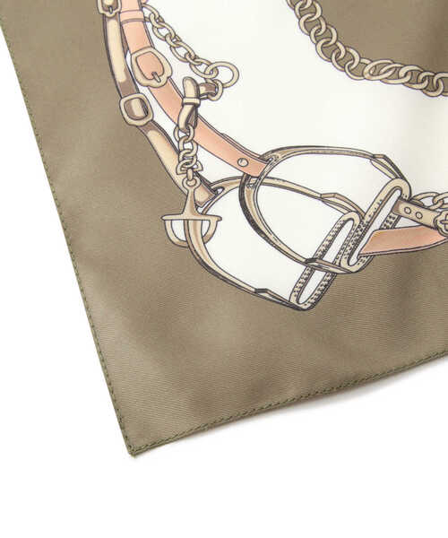 EDIT COLOGNE（エディットコロン）の「ヴィンテージライクスカーフ（ストール/ショール・レディース・ベージュ/ネイビー・ﾌﾘ-）」の4枚目の写真