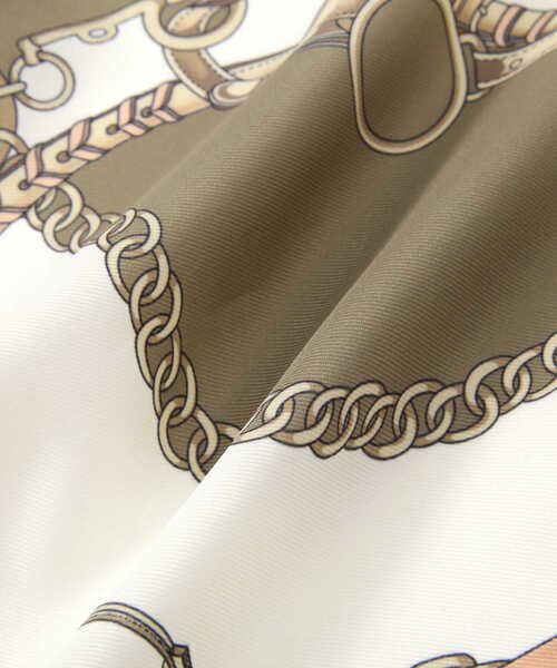 EDIT COLOGNE（エディットコロン）の「ヴィンテージライクスカーフ（ストール/ショール・レディース・ベージュ/ネイビー・ﾌﾘ-）」の5枚目の写真