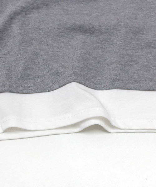 ZI-ON（ジーオン）の「USコットンフェイクレイヤードBIGロンT（Tシャツ/カットソー・キッズ・ダークグリーン/ベージュ/ホワイト系その他/オフホワイト/パープル/杢グレー/ブラック系その他/ブラック・130cm/140cm/150cm/160cm/120cm/110cm）」の18枚目の写真