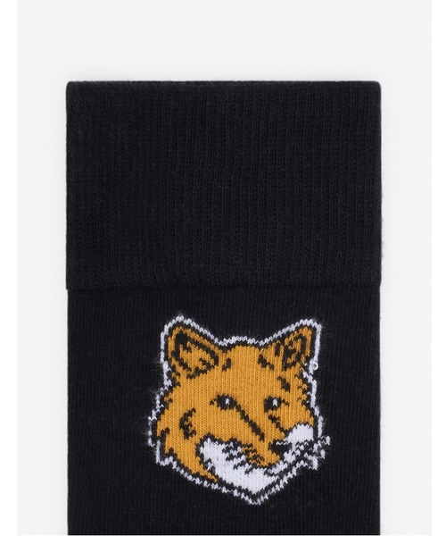 Maison Kitsune（メゾンキツネ）の「FOX HEAD SOCKS（ソックス/靴下・メンズ・ブラック・S/M）」の2枚目の写真