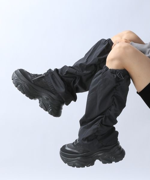 JEANASIS（ジーナシス）の「ナイロンレッグカバー/974167（レッグウォーマー・レディース・グレー/ブラック・FREE）」の5枚目の写真