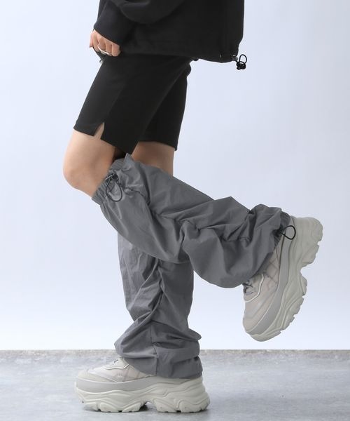 JEANASIS（ジーナシス）の「ナイロンレッグカバー/974167（レッグウォーマー・レディース・グレー/ブラック・FREE）」の7枚目の写真