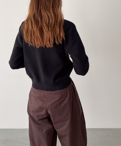 CANAL JEAN（キャナルジーン）の「El mar　ポロニットカーディガン（カーディガン/ボレロ・レディース・アイボリー/ブラック・ONE SIZE）」の7枚目の写真