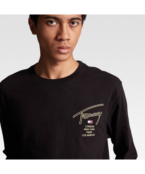 tommy jeans（トミー ジーンズ）の「ゴールドシグネチャーバックロングスリーブTシャツ（Tシャツ/カットソー・メンズ・ホワイト/ブラウン/ブラック・LARGE/X-LARGE/SMALL/MEDIUM）」の10枚目の写真