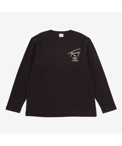 tommy jeans（トミー ジーンズ）の「ゴールドシグネチャーバックロングスリーブTシャツ（Tシャツ/カットソー・メンズ・ホワイト/ブラウン/ブラック・LARGE/X-LARGE/SMALL/MEDIUM）」の12枚目の写真