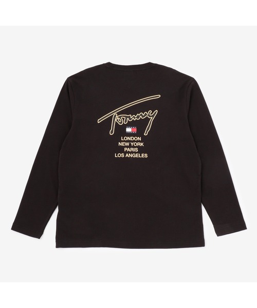 tommy jeans（トミー ジーンズ）の「ゴールドシグネチャーバックロングスリーブTシャツ（Tシャツ/カットソー・メンズ・ホワイト/ブラウン/ブラック・LARGE/X-LARGE/SMALL/MEDIUM）」の13枚目の写真