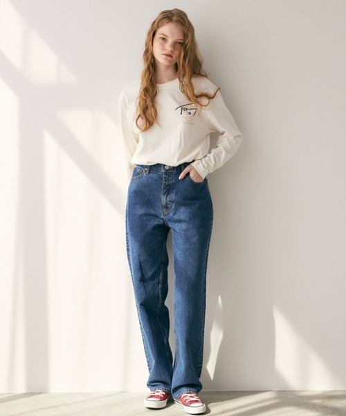 tommy jeans（トミー ジーンズ）の「ゴールドシグネチャーバックロングスリーブTシャツ（Tシャツ/カットソー・メンズ・ホワイト/ブラウン/ブラック・LARGE/X-LARGE/SMALL/MEDIUM）」の17枚目の写真