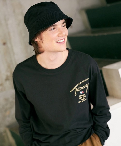 tommy jeans（トミー ジーンズ）の「ゴールドシグネチャーバックロングスリーブTシャツ（Tシャツ/カットソー・メンズ・ホワイト/ブラウン/ブラック・LARGE/X-LARGE/SMALL/MEDIUM）」の18枚目の写真