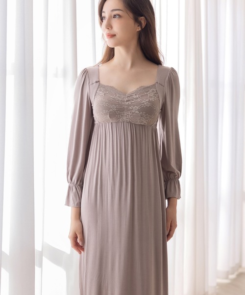 新品未使用♡ フランシュリッペ ルームウェアセット ワンピース ルームソックス セール】【ナイトブラ付きルームウェア】《ラクシアスリープ