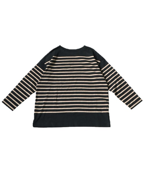 antiqua(アンティカ)の「バスク素材ボーダーロングTシャツ(Tシャツ/カットソー・レディース・ベージュ・FREE)」の20枚目の写真