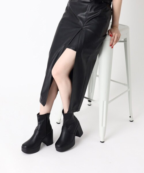 厚底プレーンブーツ（ブーツ）｜cs T&P（シーエスティーアンドピー）の