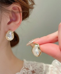 メタルエッジパールピアス