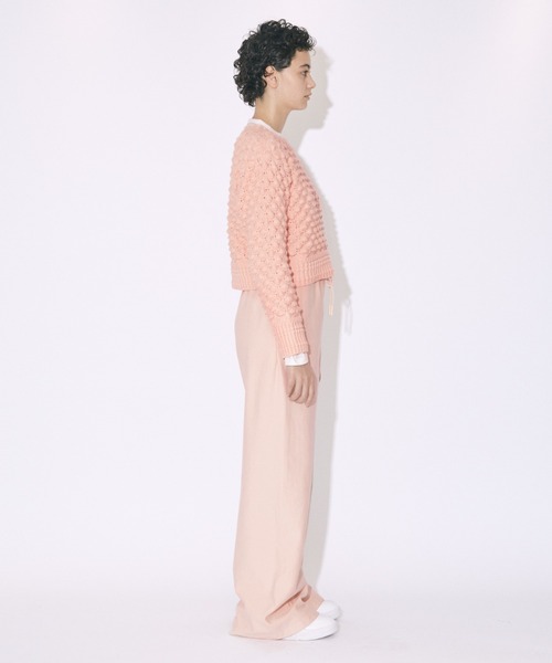 beautiful people(ビューティフルピープル)の「cotton shark skinknitting pullover(ニット/セーター・レディース・ピンク/アイボリー/チャコールグレー・36/38)」の6枚目の写真