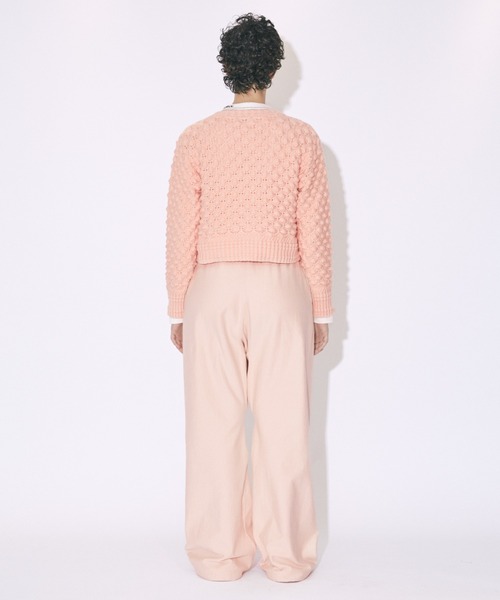 beautiful people(ビューティフルピープル)の「cotton shark skinknitting pullover(ニット/セーター・レディース・ピンク/アイボリー/チャコールグレー・36/38)」の7枚目の写真