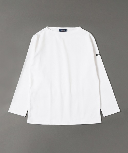 BEAMS F(ビームスエフ)の「SAINT JAMES / OUESSANT ソリッド ボートネック Tシャツ(Tシャツ/カットソー・メンズ・オフホワイト/ブラック/ナチュラル/ネイビー・6/5/4)」の5枚目の写真