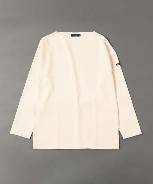 BEAMS F(ビームスエフ)の「SAINT JAMES / OUESSANT ソリッド ボートネック Tシャツ(Tシャツ/カットソー・メンズ・オフホワイト/ブラック/ナチュラル/ネイビー・6/5/4)」の7枚目の写真