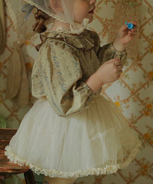 aimoha(アイモハ)の「【aimoha-KIDS-】子供服 田舎風花柄ブラウス(シャツ/ブラウス・キッズ・ライトグリーン・140/120/150/100/130/110/90)」の1枚目の写真