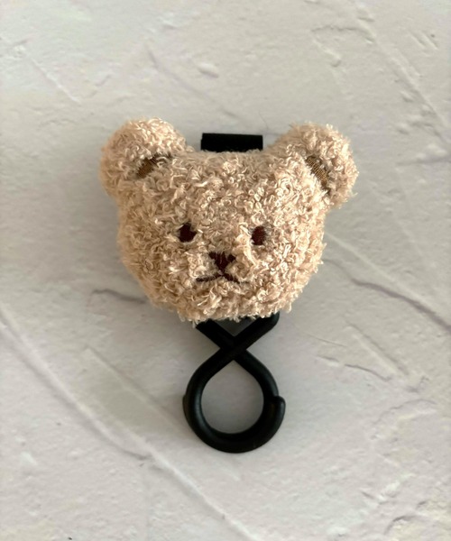 lit.Cy(リットシー)の「テディベア ベビーカーフック 荷物掛け(ベビーカー/ベビーカー用品・レディース・ブラウン/ベージュ/オフホワイト・FREE)」の3枚目の写真