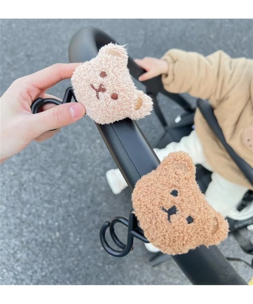 lit.Cy(リットシー)の「テディベア ベビーカーフック 荷物掛け(ベビーカー/ベビーカー用品・レディース・ブラウン/ベージュ/オフホワイト・FREE)」の10枚目の写真