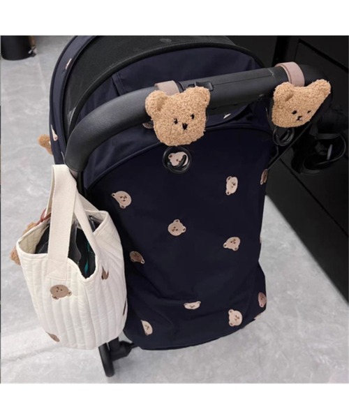 lit.Cy(リットシー)の「テディベア ベビーカーフック 荷物掛け(ベビーカー/ベビーカー用品・レディース・ブラウン/ベージュ/オフホワイト・FREE)」の7枚目の写真