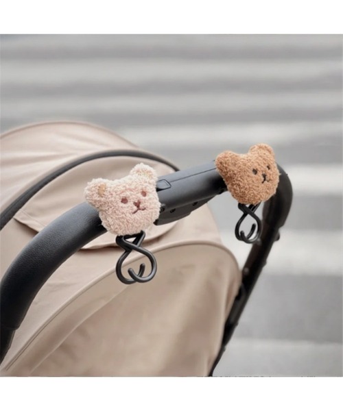 lit.Cy(リットシー)の「テディベア ベビーカーフック 荷物掛け(ベビーカー/ベビーカー用品・レディース・ブラウン/ベージュ/オフホワイト・FREE)」の9枚目の写真